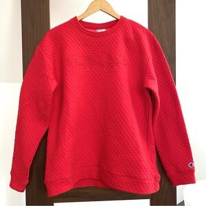 Champion University of Maryland Terps Red Quilted Sweatshirt Size M